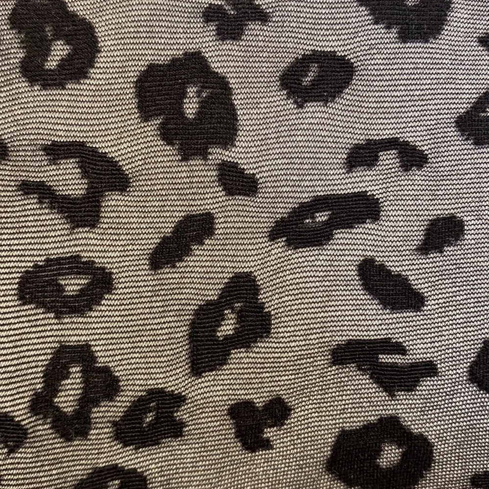Anthropologie tintoretta leopard stocking new size s/m black
